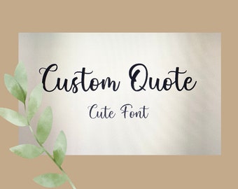 Custom Wire Words ‘Cute’ Font