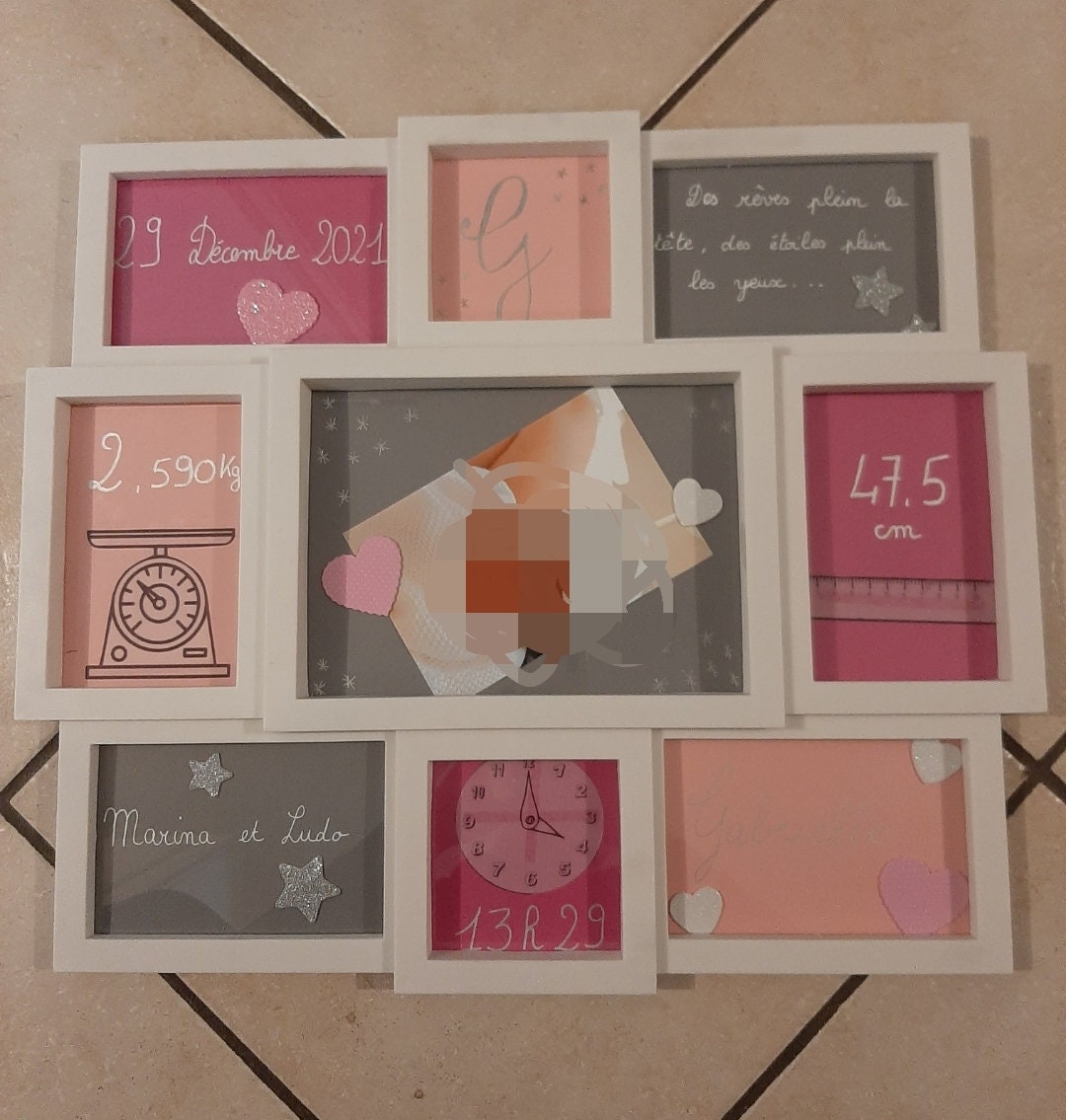 Cadre de Naissance Blanc