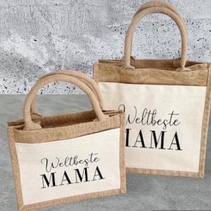 Personalized jute bag initial & name | Shopping bag with desired name and initial | Jute bag | Cotton bag | Shopper shopping bag