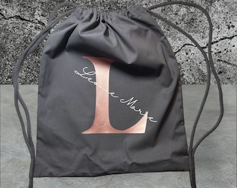 Personalized gym bag | Initial | with name | different colors | Gift | boy | Girl