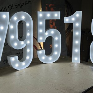 Larger Led Light Up Numbers 1 Letters, AUSAYE Decorative Number Lights Sign  for Night Light Wedding Party Decor Birthday Christmas Home Bar Decoration