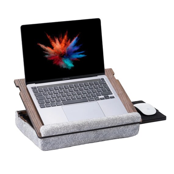 Premium Adjustable Laptop Lap Desk With Mouse Pad Drawer Soft Etsy