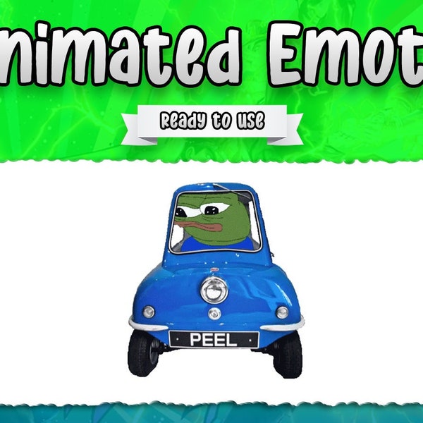 Pepe The Frog Peel Meme Animated Twitch Emote / Emote for Streamers or Gamers / Twitch / Discord / Kick