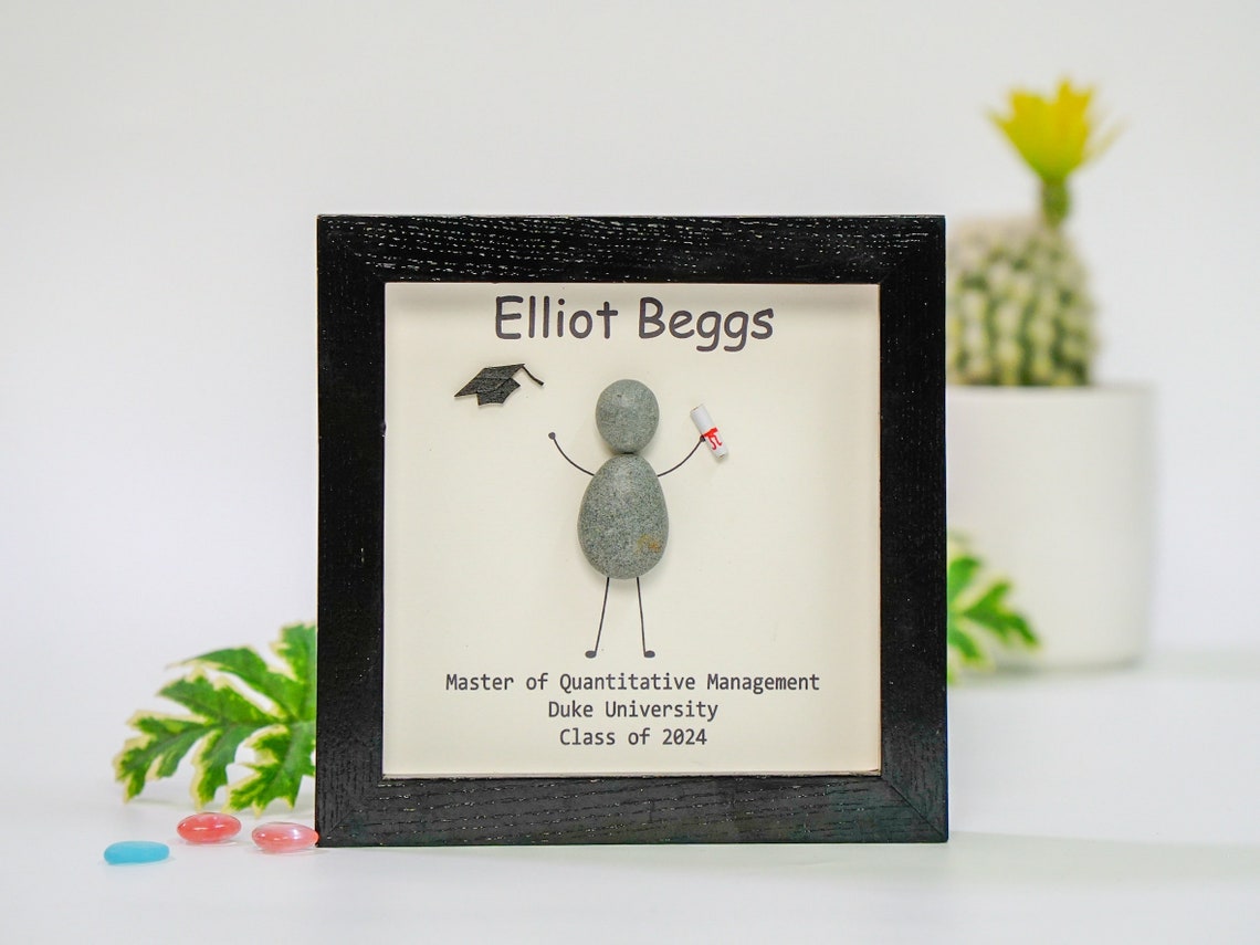 Personalised Graduation Pebble Picture, Graduation Gift, High School ...