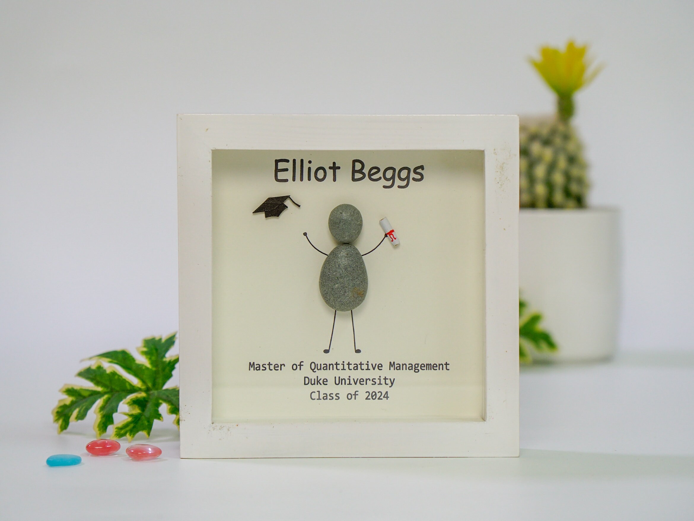 Personalised Graduation Pebble Picture, Graduation Gift, High School ...
