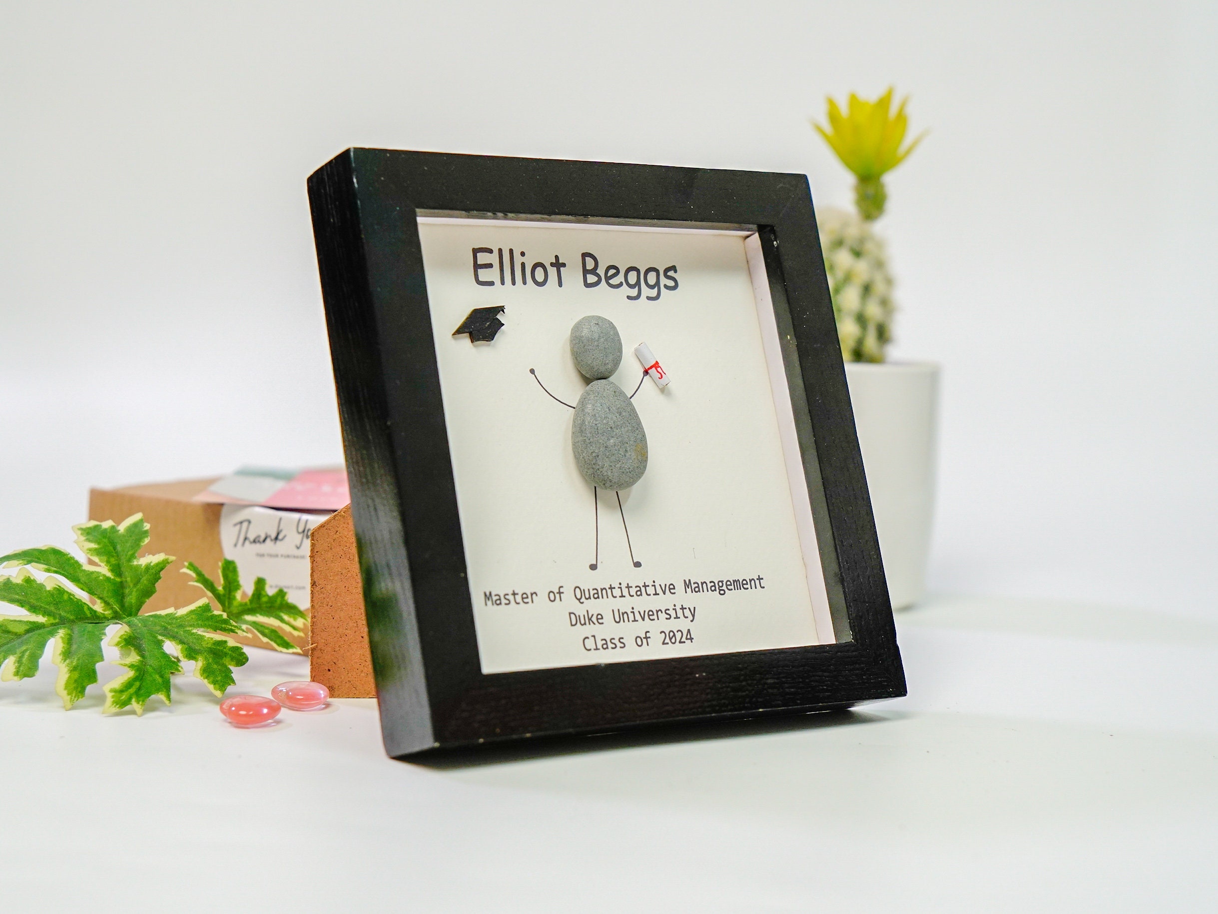 Personalised Graduation Pebble Picture, Graduation Gift, High School ...
