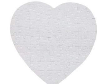 75 pcs Heart Puzzle Template