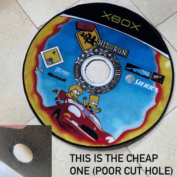 The Simpsons Hit & Run Custom Xbox Disc Rug with Hole High - Etsy