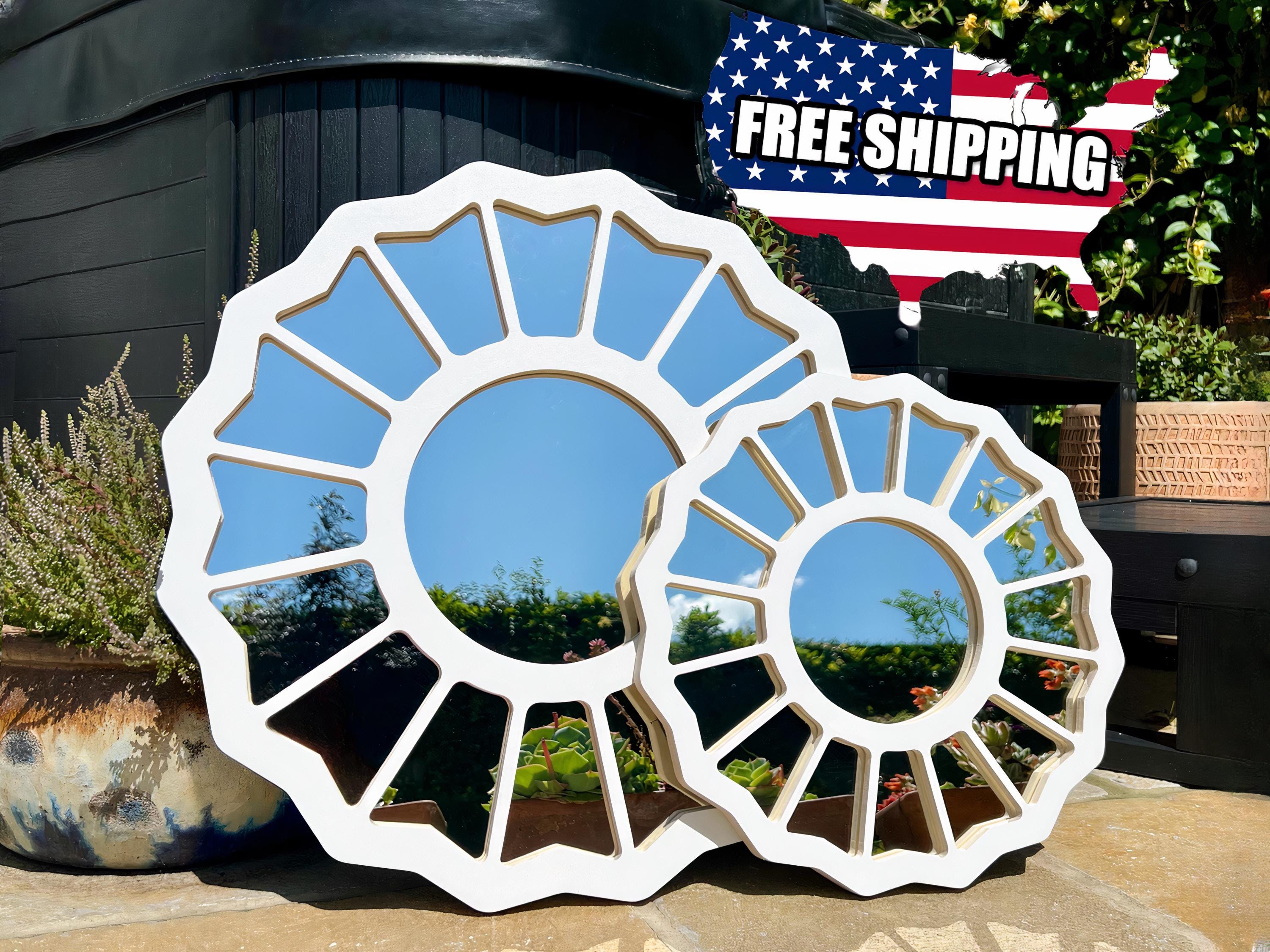 Mac Miller Divine Feminine Mirror - Handmade Wood & Glass - Pink