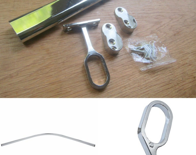 OVAL chrome Retro traditional Wardrobe Hanging Clothes Rail Garments hanging tube/ fittings AVAILABLE up to 3 meters