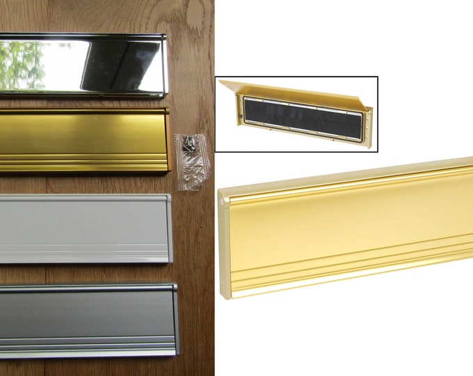 FLUSHBACK BRUSH Letter Box Plate postal Flap Cover Internal PVC Wooden Door Draught Excluder Seal
