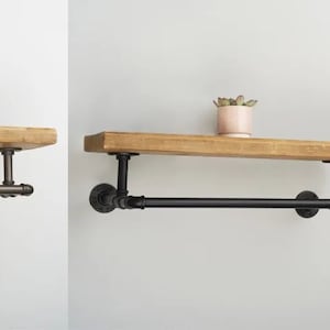 Cast iron industrial Vintage Rustic steampunk pipe Shelf Brackets Scaffold Board Industrial Hanging rail KIT