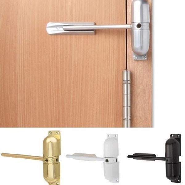 Fire Rated Surface Mounted Sprung Door Closer Spring Loaded Adjustable Automatic Polished Brass/chrome/Black/White/Satin chrome