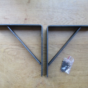 COPPIA di staffe per ripiani per impalcature vintage vecchio rustico Garage industriale steampunk staffe di supporto per mensole Scaffalature