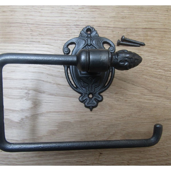 RUSTIC TOILET ROLLL holder cast iron vintage decorative Acorn toilet roll holder wc loo Lavatory toilet roll holder