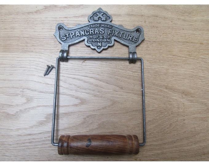 RUSTIC TOILET ROLL Holder cast iron vintage decorative railway toilet roll holder wc loo Lavatory toilet roll holder