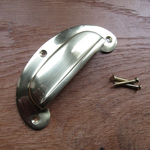 Solid brass cup shell handle Retro victorian cupboard cabinet drawer wardrobe kitchen furniture shell cup pull handles