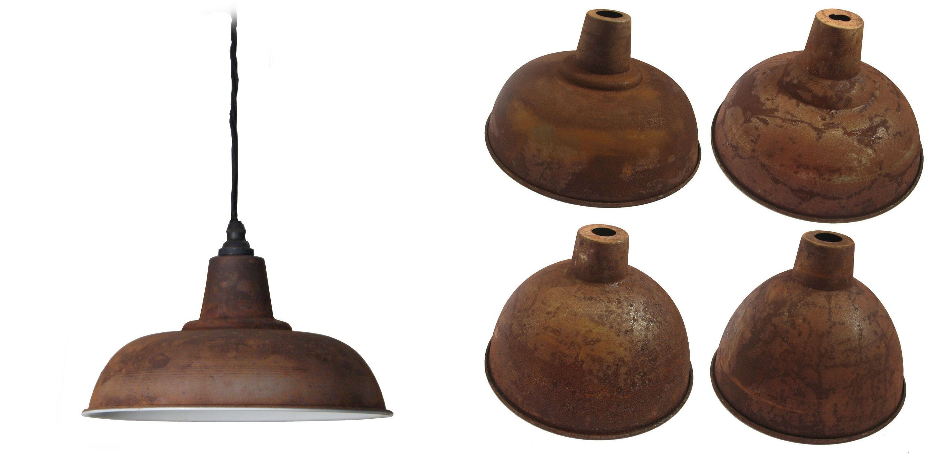 HANDMADE RUST Industrial Vintage rustic Retro Old Style factory workshop garage bar ceiling pendant Lampshade light Shade