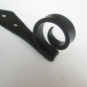 Rustic iron coat hook Handforged blacksmith traditional retro vintage old victorian hanging utility hooks Black wax