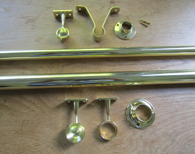 ELECTRO BRASS PLATED Retro traditional Wardrobe Hanging Clothes Rail Garments hanging tube/ fittings /Storage rail/