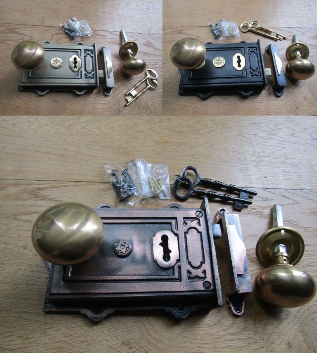 Antico Lucchetto In Ferro Battuto A Ruota Rivettato - Foto 2