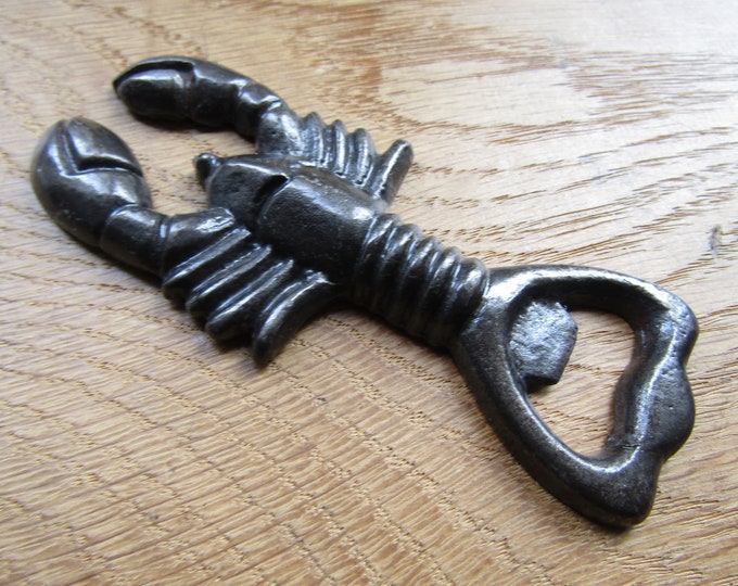 CRAB Bottle Opener cast iron rustic vintage Handheld  beer soda bottle opener country kitchen bar farmhouse gift