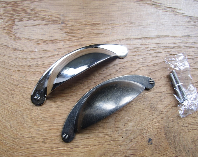 Steel cup shell handle Retro cupboard cabinet drawer wardrobe kitchen furniture shell cup pull handles