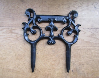 黒 重厚 鉄 ブーツ スクレーパー 古い ビンテージ ビクトリア朝