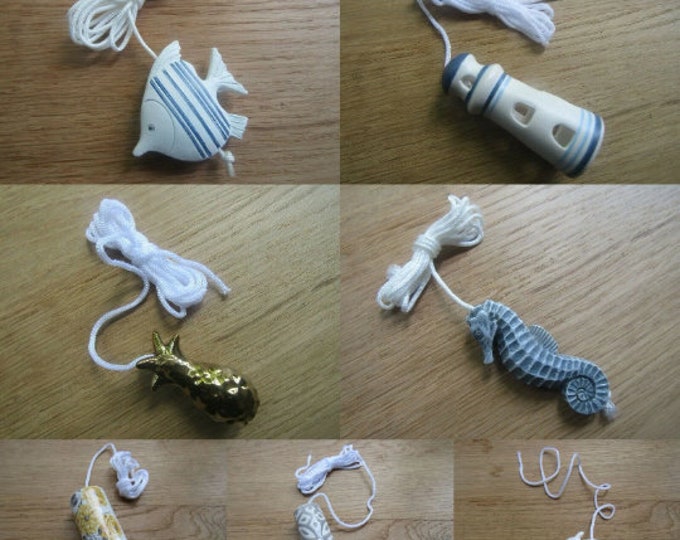 Ceramic Resin Bathroom Light pull handle Cord pull Vintage old retro modern design light cord pull