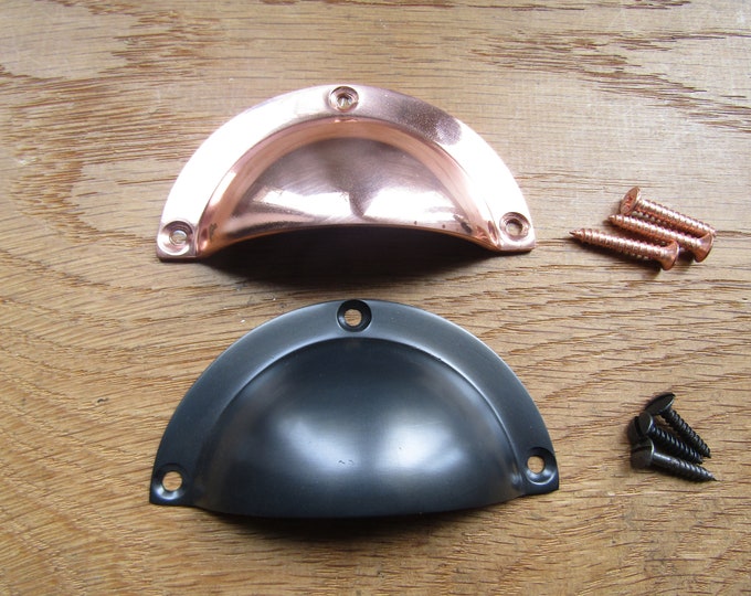 Cast iron cup shell handle Retro cupboard cabinet drawer wardrobe kitchen furniture shell cup pull handles