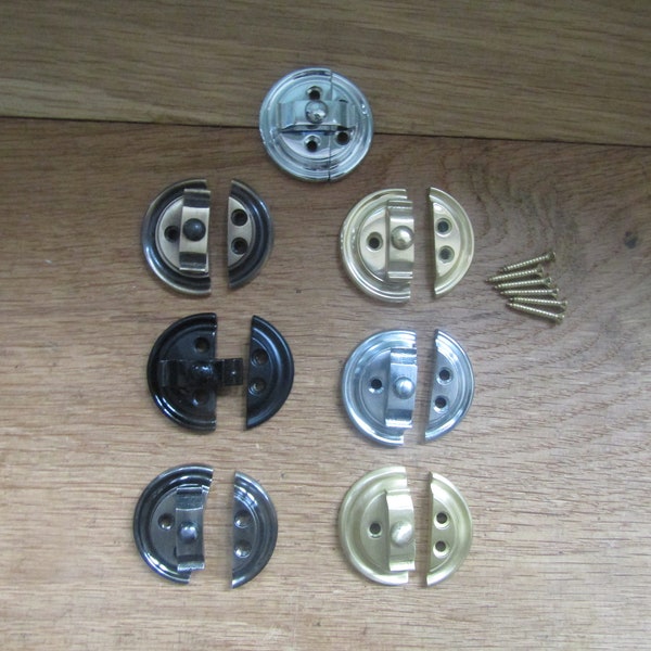 SMALL 38mm Vintage butterfly turn button latch rabbit hutch shed door cupboard granny catch solid brass construction