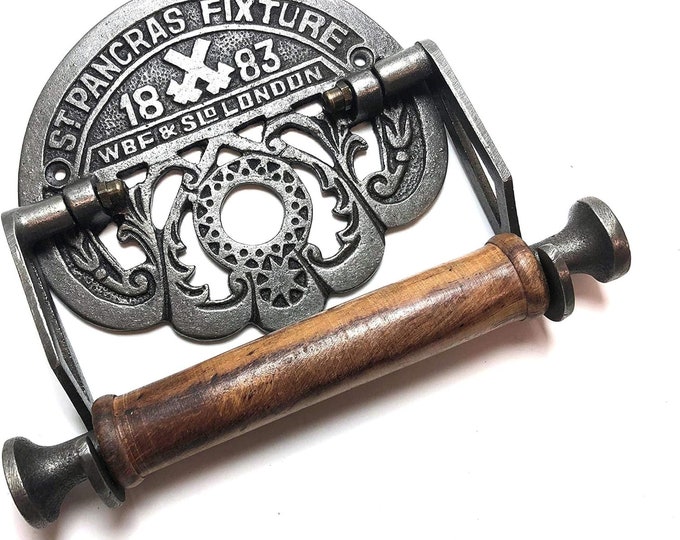 RUSTIC TOILET ROLL Holder cast iron vintage decorative railway toilet roll holder wc loo Lavatory toilet roll holder
