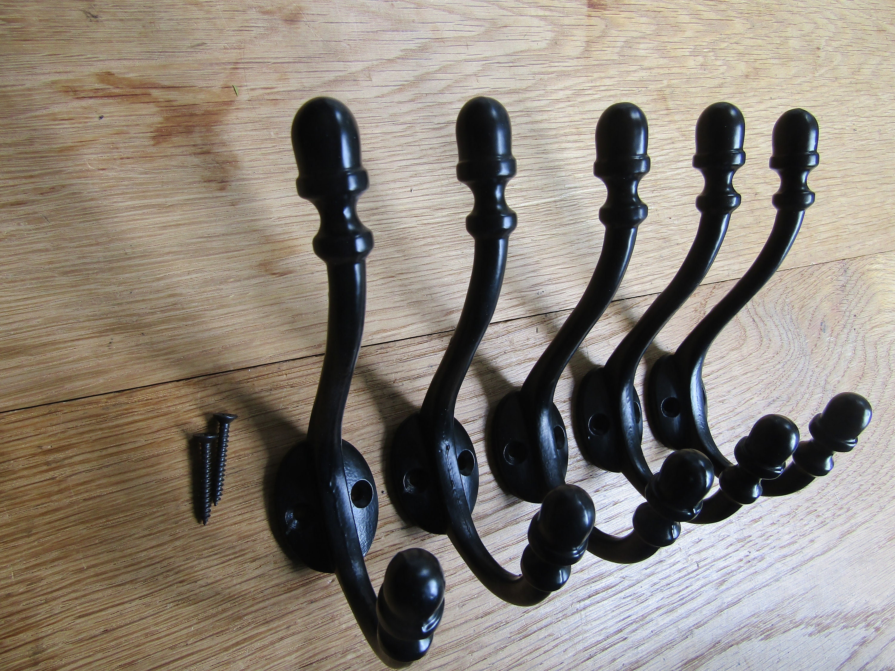 Pack of 5 ACORN Tip Classic Cast Iron Rustic Traditional Retro Vintage Old  Victorian Hat & Coat Hooks BLACK ANTIQUE -  Ireland