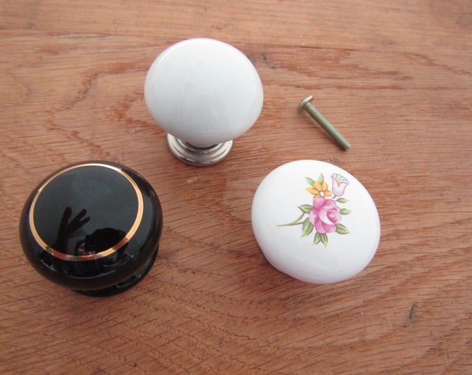 CERAMIC retro cabinet knobs vintage rustic cupboard cabinet knob drawer wardrobe kitchen furniture knobs pull handles