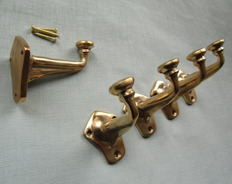 Vintage victorian rustic style coat hook solid brass coat hook retro old victorian hooks utility peg hanger