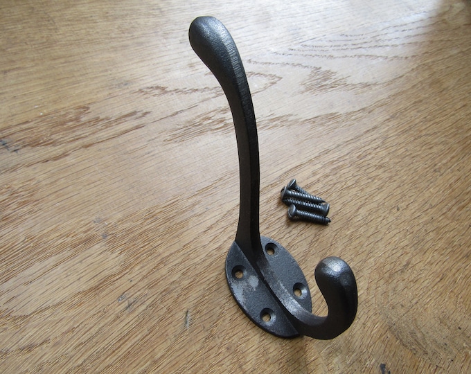 Rustic iron coat hook Classic cast iron rustic traditional retro vintage old victorian hat & coat hooks Antique Iron