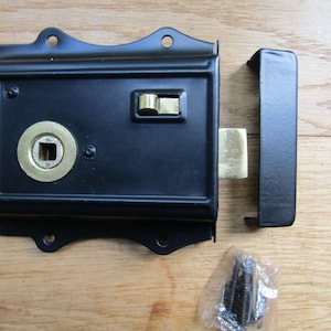 Flanged rim bathroom bedroom internal rim latch lock Vintage classic retro traditional OLDE LATCH PB