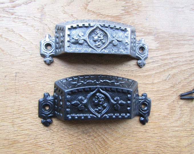 Rustic iron cup shell handle Retro victorian cupboard cabinet drawer wardrobe kitchen furniture shell cup pull handles