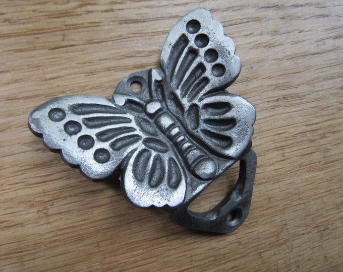 BUTTERFLY Bottle Opener cast iron rustic vintage wall mounted beer soda bottle opener country kitchen bar farmhouse gift