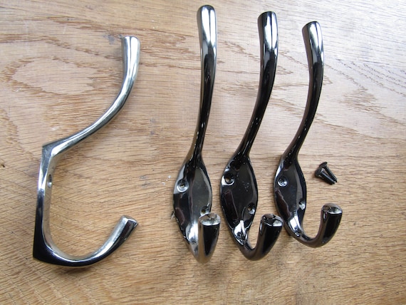 Hat and Coat Hook POLISHED BLACK NICKEL Traditional Retro Vintage Old Victorian Hat Coat Hooks Etsy Canada