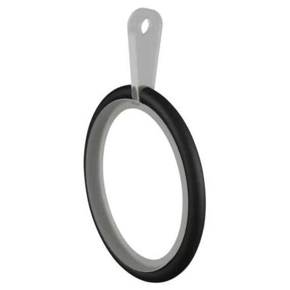 Lot de 30 anneaux de tringle à rideaux en bois noir 45 mm de diamètre intérieur