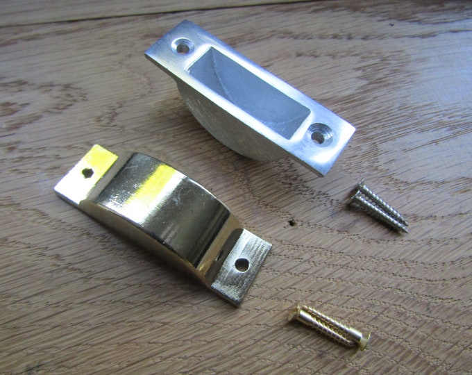 EASY CLEAN SOCKETS floor door flush bolt socket pocket for bolts Silver/Brass