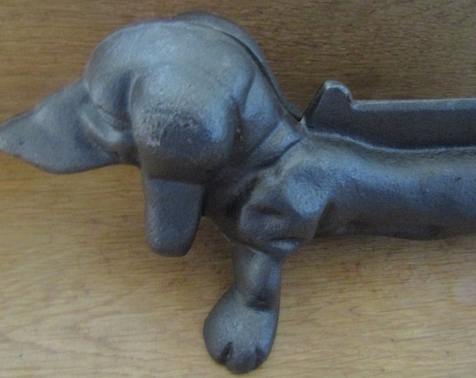 RUSTIC FARMHOUSE DACHSHUND Dog old country vintage rustic cast Iron Garden Mud Boot Wellies Shoe Footwear Scraper