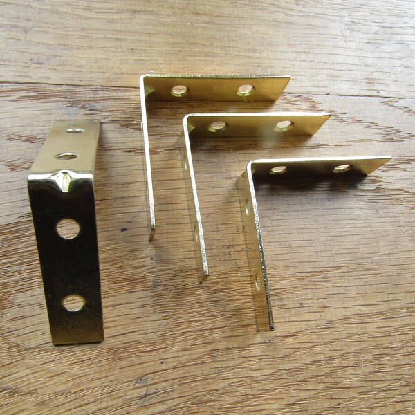 thumbnail image 2 of Steel Corner Guards For Boxes Antique Brass (Set Of 4) - 1.25 2 of 14