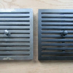 Gietijzer zwaar VINTAGE VICTORIAANSE luchtsteen Ventilatierooster Muurventilatie open gesloten deksel periode Hit & Miss Schuifbaar Verstelbare ventilatieopening