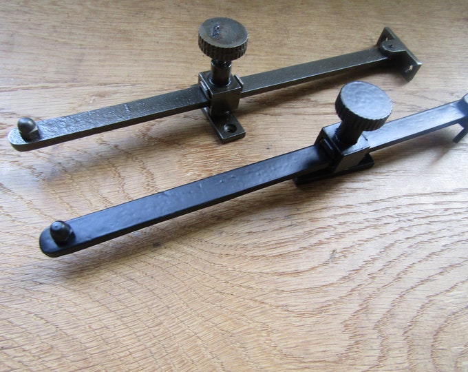 Rustic iron window sliding stay screw down stay Vintage Victorian old cottage style Window casement arm Stay