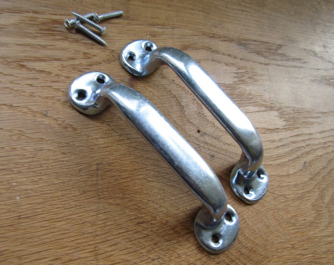 Pair of Tubular Steel door Pull Handle Cabinet Door Shed Gate Chest Handles