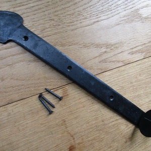 Hand Forged Blacksmith Vintage Rustic Candle holder Wall Sconce Gothic Cottage Black wax LARGE 13&quot; SLIM GOTHIC