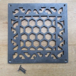 Rustic vintage old cast iron antique style Ventilation Grille Wall Air Vent repair plate cover Ornate decorative period home HERITAGE PLATE