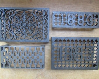 AIR BRICK Cast iron old retro vintage Victorian style rustic air brick air vent ventilation grille grill cover